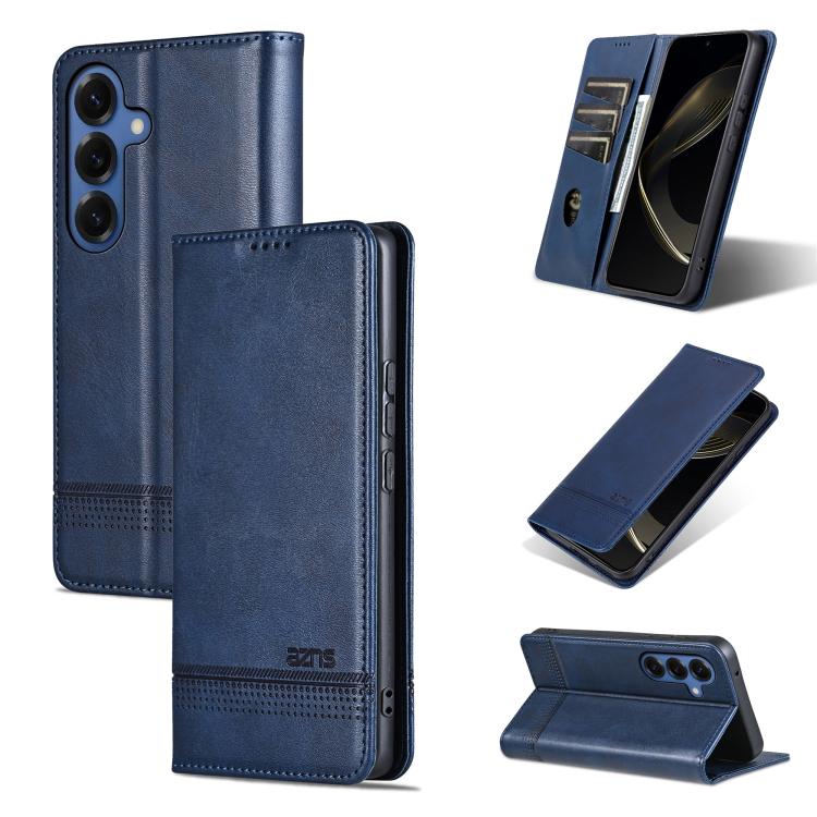 AZNS Magnetic Calf Texture Flip Leather Phone Case, For Galaxy S26 FE 5G, For Samsung Galaxy S26+ 5G, For Samsung Galaxy S26 Ultra 5G, For Samsung Galaxy S26 5G