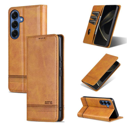 AZNS Magnetic Calf Texture Flip Leather Phone Case, For Galaxy S26 FE 5G, For Samsung Galaxy S26+ 5G, For Samsung Galaxy S26 Ultra 5G, For Samsung Galaxy S26 5G