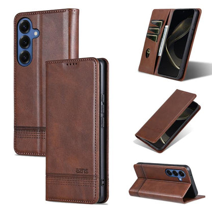 AZNS Magnetic Calf Texture Flip Leather Phone Case, For Galaxy S26 FE 5G, For Samsung Galaxy S26+ 5G, For Samsung Galaxy S26 Ultra 5G, For Samsung Galaxy S26 5G