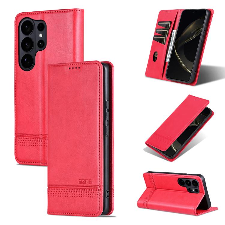 AZNS Magnetic Calf Texture Flip Leather Phone Case, For Galaxy S26 FE 5G, For Samsung Galaxy S26+ 5G, For Samsung Galaxy S26 Ultra 5G, For Samsung Galaxy S26 5G