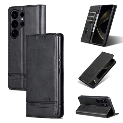 AZNS Magnetic Calf Texture Flip Leather Phone Case, For Galaxy S26 FE 5G, For Samsung Galaxy S26+ 5G, For Samsung Galaxy S26 Ultra 5G, For Samsung Galaxy S26 5G