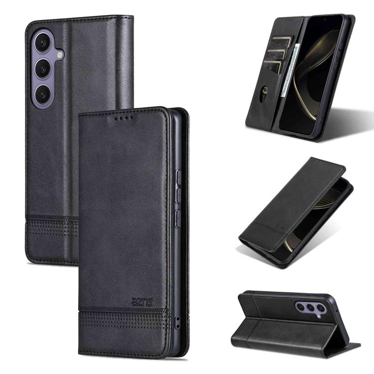 AZNS Magnetic Calf Texture Flip Leather Phone Case, For Galaxy S26 FE 5G, For Samsung Galaxy S26+ 5G, For Samsung Galaxy S26 Ultra 5G, For Samsung Galaxy S26 5G