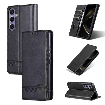 AZNS Magnetic Calf Texture Flip Leather Phone Case, For Galaxy S26 FE 5G, For Samsung Galaxy S26+ 5G, For Samsung Galaxy S26 Ultra 5G, For Samsung Galaxy S26 5G