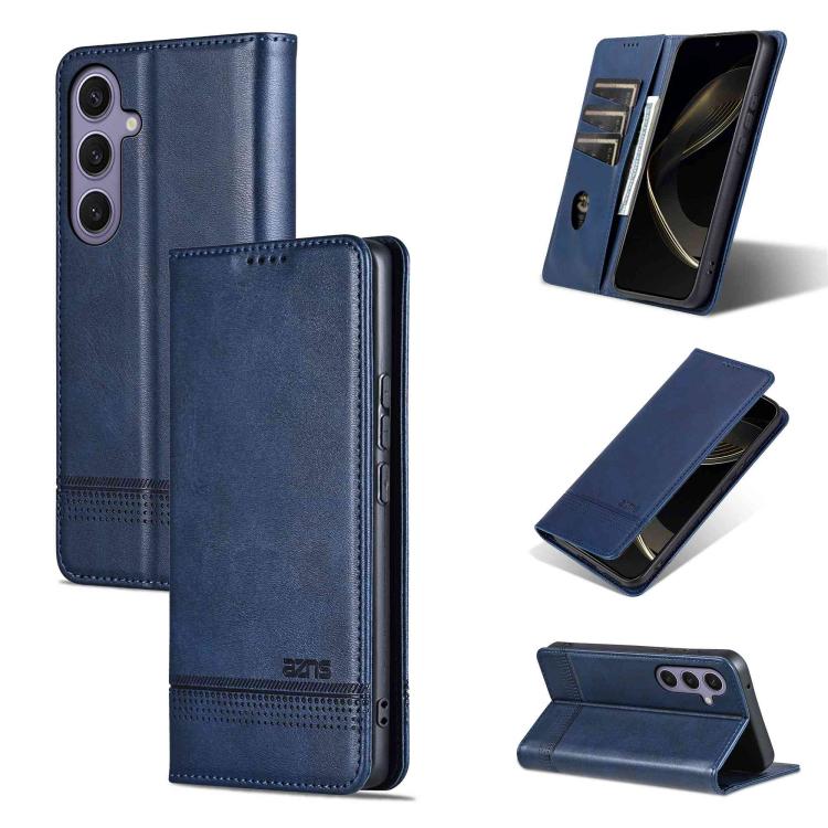 AZNS Magnetic Calf Texture Flip Leather Phone Case, For Galaxy S26 FE 5G, For Samsung Galaxy S26+ 5G, For Samsung Galaxy S26 Ultra 5G, For Samsung Galaxy S26 5G
