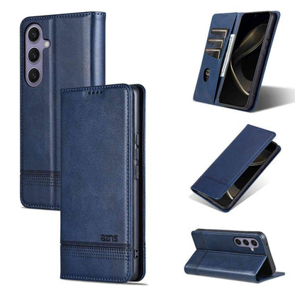 AZNS Magnetic Calf Texture Flip Leather Phone Case, For Galaxy S26 FE 5G, For Samsung Galaxy S26+ 5G, For Samsung Galaxy S26 Ultra 5G, For Samsung Galaxy S26 5G