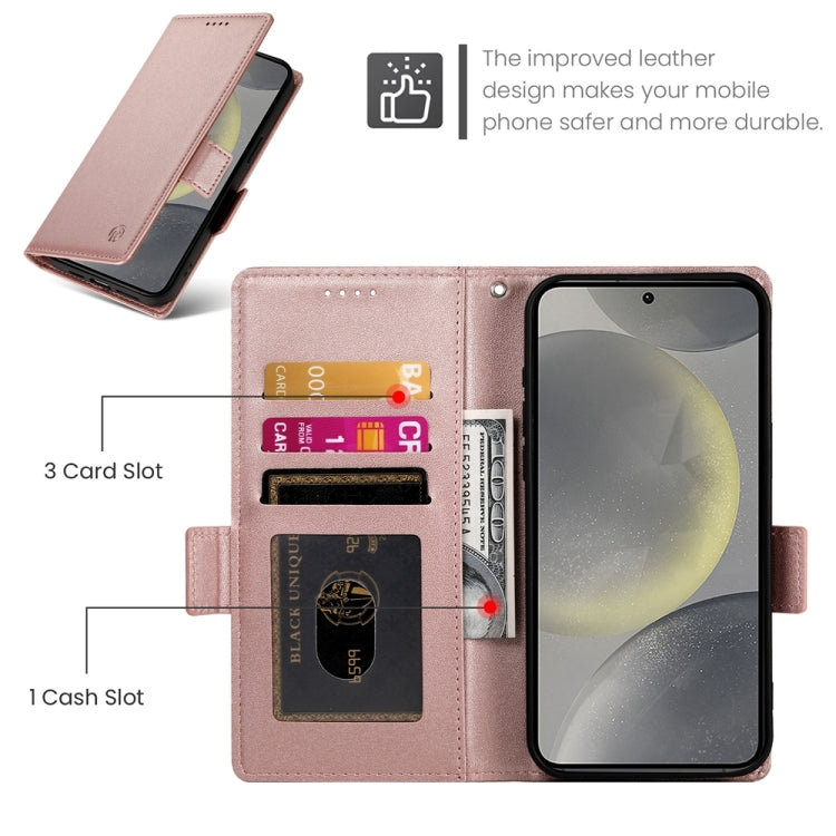 Side Buckle Magnetic Frosted Leather Phone Case, For Samsung Galaxy S24 5G, For Samsung Galaxy S23 FE 5G, For Samsung Galaxy S23 Ultra 5G
