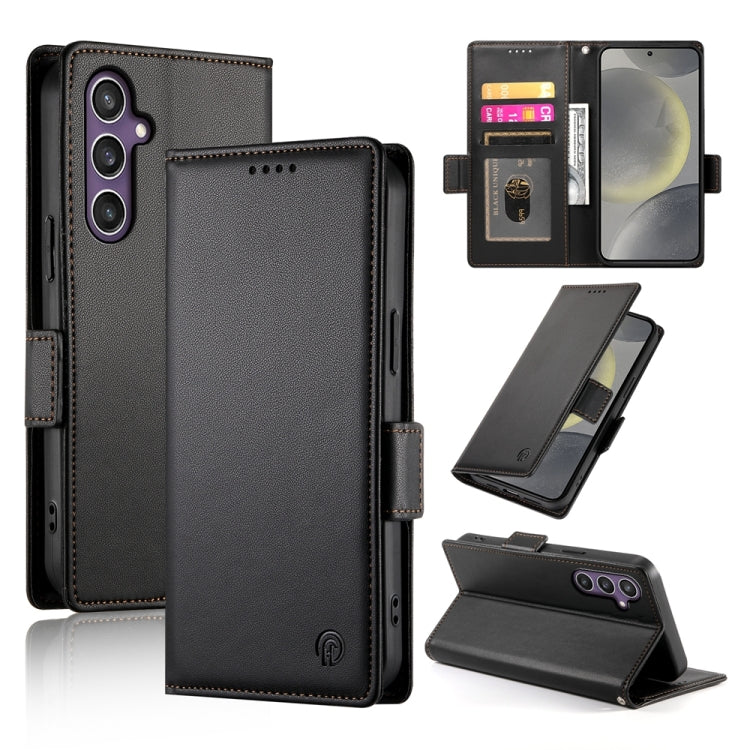 Side Buckle Magnetic Frosted Leather Phone Case, For Samsung Galaxy S24 5G, For Samsung Galaxy S23 FE 5G, For Samsung Galaxy S23 Ultra 5G