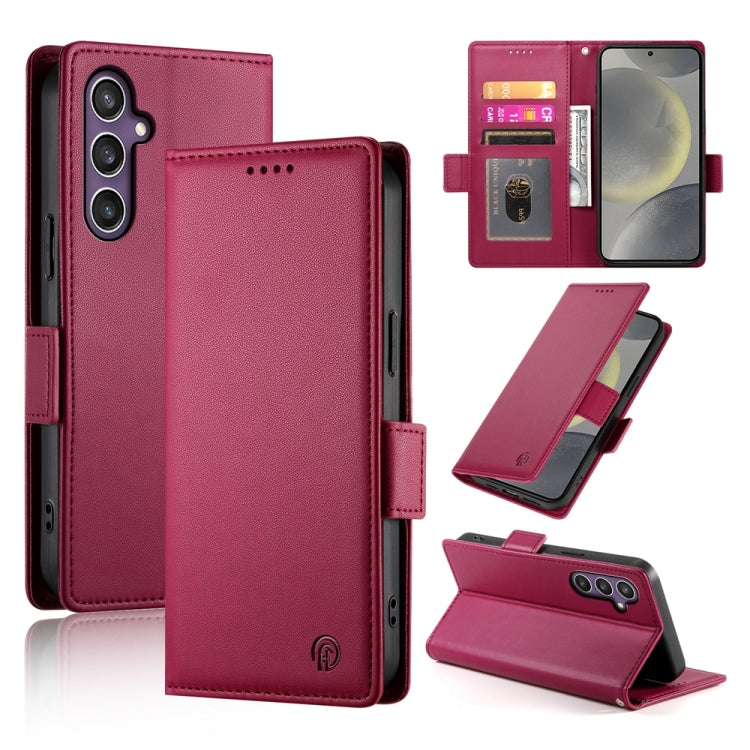 Side Buckle Magnetic Frosted Leather Phone Case, For Samsung Galaxy S24 5G, For Samsung Galaxy S23 FE 5G, For Samsung Galaxy S23 Ultra 5G