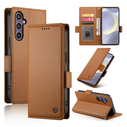 Side Buckle Magnetic Frosted Leather Phone Case, For Samsung Galaxy S24 Ultra 5G, For Samsung Galaxy S24+ 5G, For Samsung Galaxy S24 5G