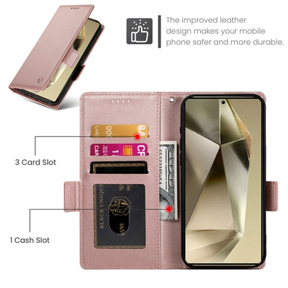 Side Buckle Magnetic Frosted Leather Phone Case, For Samsung Galaxy S24 Ultra 5G, For Samsung Galaxy S24+ 5G, For Samsung Galaxy S24 5G