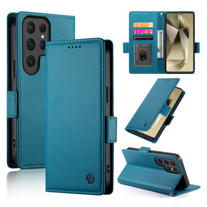 Side Buckle Magnetic Frosted Leather Phone Case, For Samsung Galaxy S25 Ultra 5G, For Samsung Galaxy S24 Ultra 5G, For Samsung Galaxy S24+ 5G
