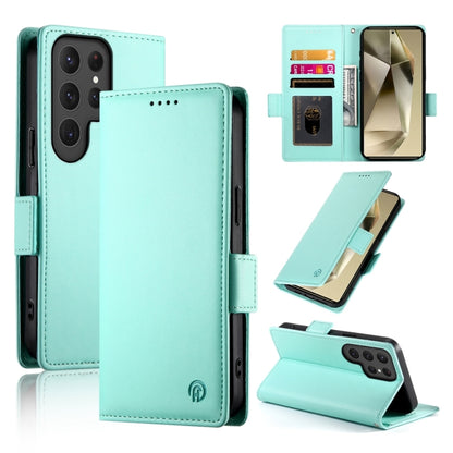 Side Buckle Magnetic Frosted Leather Phone Case, For Samsung Galaxy S25 Ultra 5G, For Samsung Galaxy S24 Ultra 5G, For Samsung Galaxy S24+ 5G