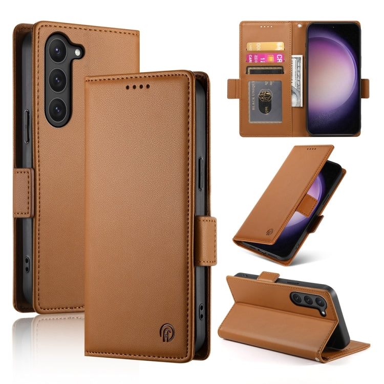 Side Buckle Magnetic Frosted Leather Phone Case, For Samsung Galaxy S23+ 5G, For Samsung Galaxy S23 5G, For Samsung Galaxy S21 FE 5G