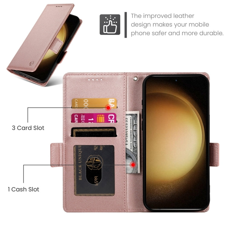 Side Buckle Magnetic Frosted Leather Phone Case, For Samsung Galaxy S23+ 5G, For Samsung Galaxy S23 5G, For Samsung Galaxy S21 FE 5G