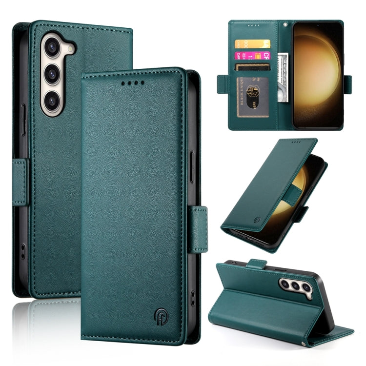 Side Buckle Magnetic Frosted Leather Phone Case, For Samsung Galaxy S23+ 5G, For Samsung Galaxy S23 5G, For Samsung Galaxy S21 FE 5G