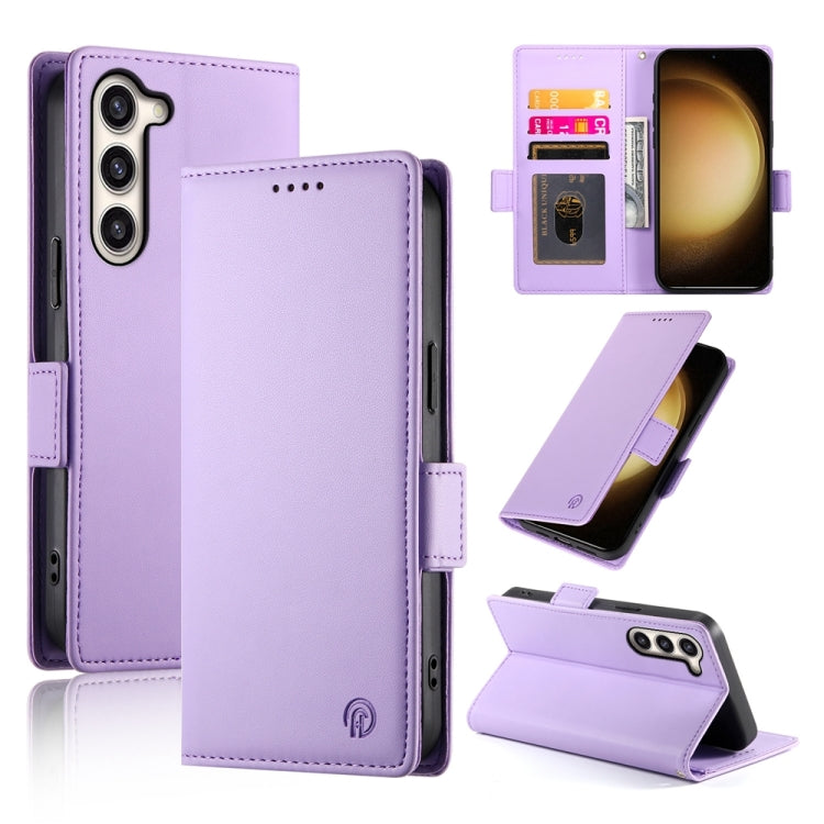 Side Buckle Magnetic Frosted Leather Phone Case, For Samsung Galaxy S23+ 5G, For Samsung Galaxy S23 5G, For Samsung Galaxy S21 FE 5G