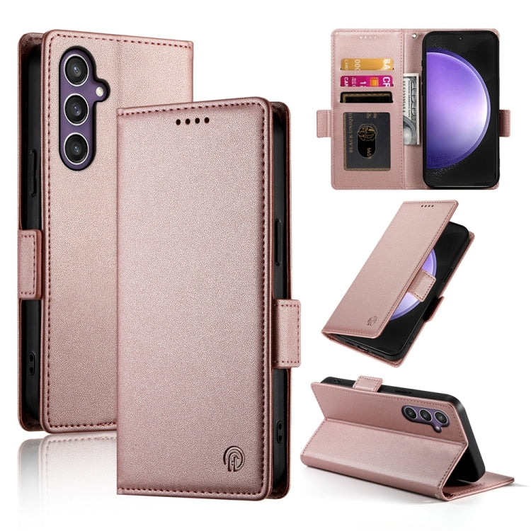 Side Buckle Magnetic Frosted Leather Phone Case, For Samsung Galaxy S24 5G, For Samsung Galaxy S23 FE 5G, For Samsung Galaxy S23 Ultra 5G