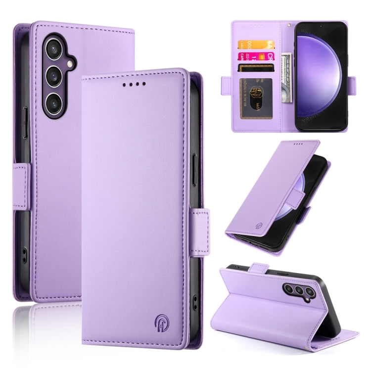 Side Buckle Magnetic Frosted Leather Phone Case, For Samsung Galaxy S24 5G, For Samsung Galaxy S23 FE 5G, For Samsung Galaxy S23 Ultra 5G