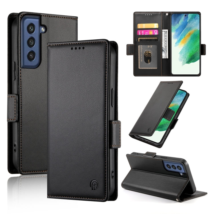 Side Buckle Magnetic Frosted Leather Phone Case, For Samsung Galaxy S23+ 5G, For Samsung Galaxy S23 5G, For Samsung Galaxy S21 FE 5G