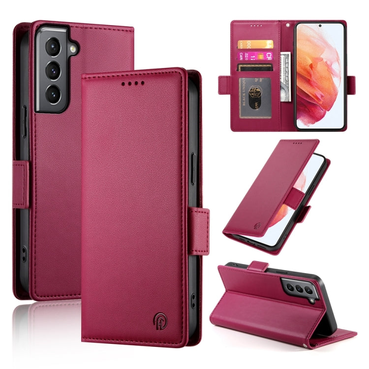 Side Buckle Magnetic Frosted Leather Phone Case, For Samsung Galaxy S21 5G, For Samsung Galaxy S20 FE 5G, For Samsung Galaxy S20 Ultra 5G