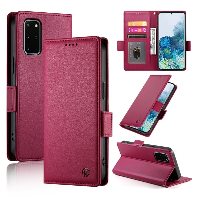 Side Buckle Magnetic Frosted Leather Phone Case, For Samsung Galaxy S20 FE 5G, For Samsung Galaxy S20 Ultra 5G, For Samsung Galaxy S20+ 5G
