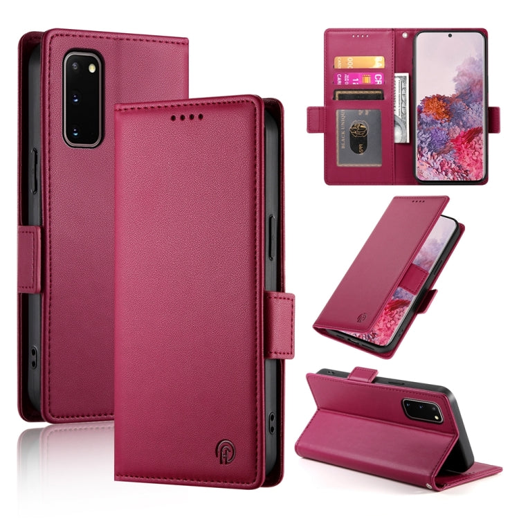 Side Buckle Magnetic Frosted Leather Phone Case, For Samsung Galaxy S20 5G, For Samsung Galaxy S10e, For Samsung Galaxy S10+