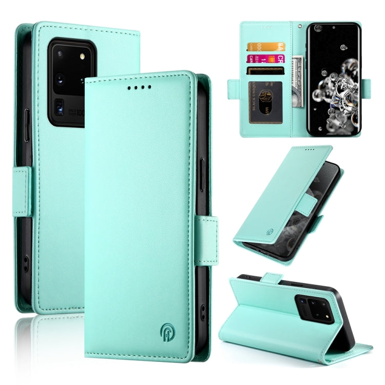 Side Buckle Magnetic Frosted Leather Phone Case, For Samsung Galaxy S20 FE 5G, For Samsung Galaxy S20 Ultra 5G, For Samsung Galaxy S20+ 5G