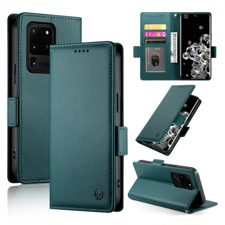 Side Buckle Magnetic Frosted Leather Phone Case, For Samsung Galaxy S20 FE 5G, For Samsung Galaxy S20 Ultra 5G, For Samsung Galaxy S20+ 5G
