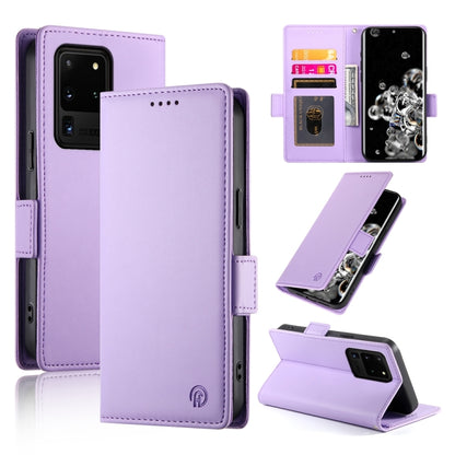 Side Buckle Magnetic Frosted Leather Phone Case, For Samsung Galaxy S20 FE 5G, For Samsung Galaxy S20 Ultra 5G, For Samsung Galaxy S20+ 5G
