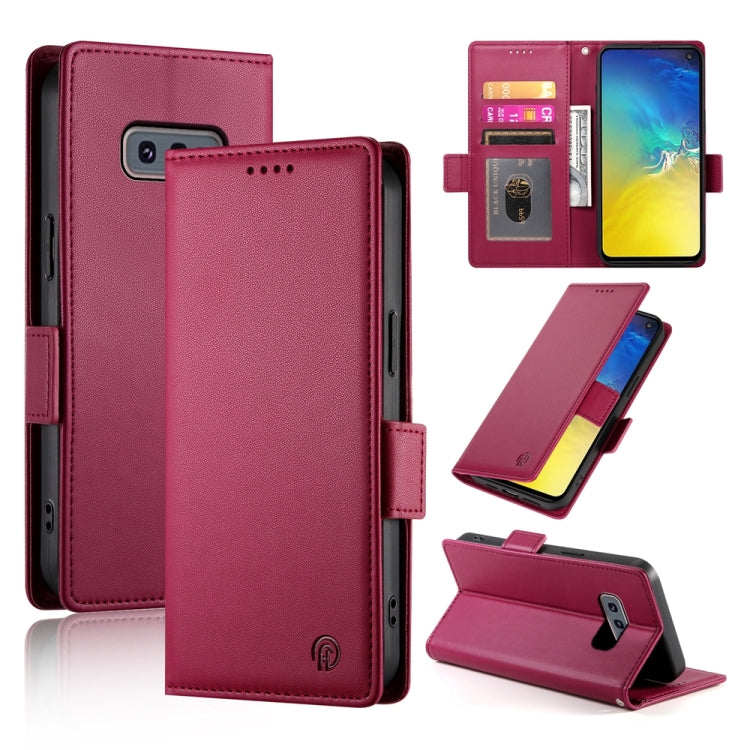 Side Buckle Magnetic Frosted Leather Phone Case, For Samsung Galaxy S20 5G, For Samsung Galaxy S10e, For Samsung Galaxy S10+
