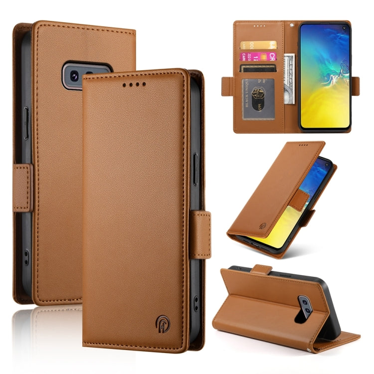 Side Buckle Magnetic Frosted Leather Phone Case, For Samsung Galaxy S20 5G, For Samsung Galaxy S10e, For Samsung Galaxy S10+