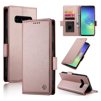 Side Buckle Magnetic Frosted Leather Phone Case, For Samsung Galaxy S20 5G, For Samsung Galaxy S10e, For Samsung Galaxy S10+