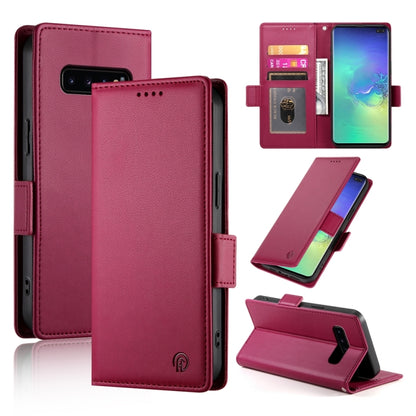 Side Buckle Magnetic Frosted Leather Phone Case, For Samsung Galaxy S20 5G, For Samsung Galaxy S10e, For Samsung Galaxy S10+