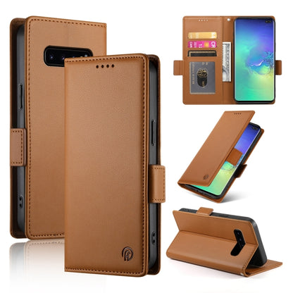 Side Buckle Magnetic Frosted Leather Phone Case, For Samsung Galaxy S20 5G, For Samsung Galaxy S10e, For Samsung Galaxy S10+