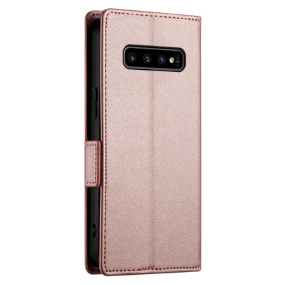 Side Buckle Magnetic Frosted Leather Phone Case, For Samsung Galaxy S10