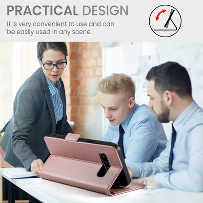 Side Buckle Magnetic Frosted Leather Phone Case, For Samsung Galaxy S10