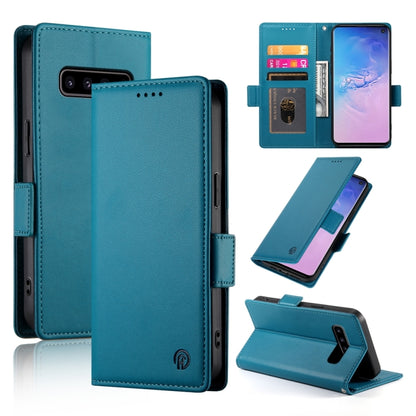 Side Buckle Magnetic Frosted Leather Phone Case, For Samsung Galaxy S10