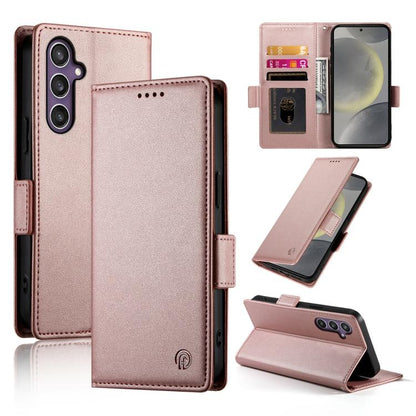 Side Buckle Magnetic Frosted Leather Phone Case, For Samsung Galaxy S25 Edge 5G, For Samsung Galaxy S25 5G, For Samsung Galaxy S25+ 5G