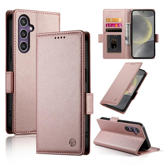 Side Buckle Magnetic Frosted Leather Phone Case, For Samsung Galaxy S25 5G, For Samsung Galaxy S25+ 5G, For Samsung Galaxy S25 Ultra 5G