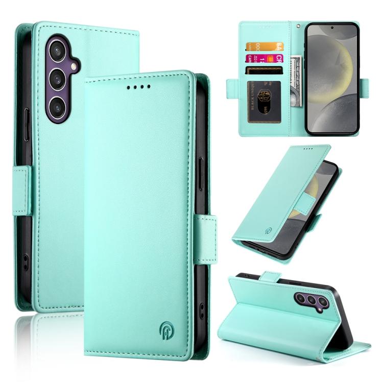 Side Buckle Magnetic Frosted Leather Phone Case, For Samsung Galaxy S25 Edge 5G, For Samsung Galaxy S25 5G, For Samsung Galaxy S25+ 5G