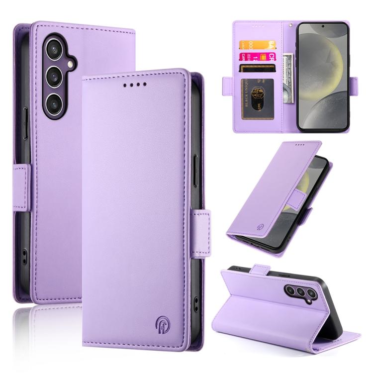 Side Buckle Magnetic Frosted Leather Phone Case, For Samsung Galaxy S25 Edge 5G, For Samsung Galaxy S25 5G, For Samsung Galaxy S25+ 5G