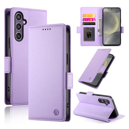 Side Buckle Magnetic Frosted Leather Phone Case, For Samsung Galaxy S25 Edge 5G, For Samsung Galaxy S25 5G, For Samsung Galaxy S25+ 5G