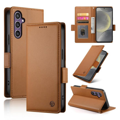 Side Buckle Magnetic Frosted Leather Phone Case, For Samsung Galaxy S25 Edge 5G, For Samsung Galaxy S25 5G, For Samsung Galaxy S25+ 5G