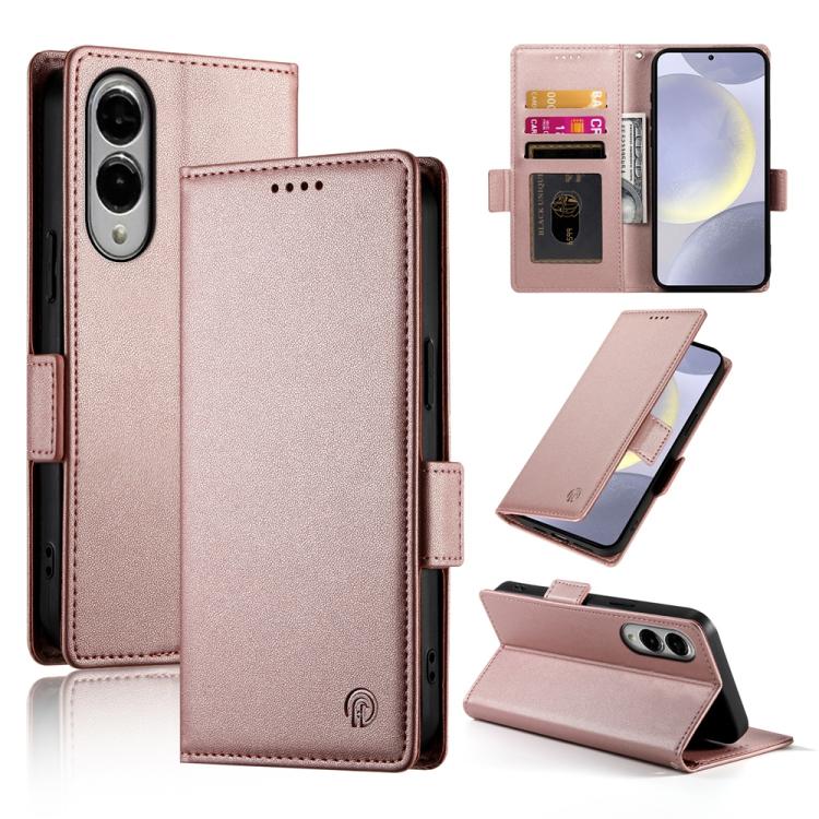 Side Buckle Magnetic Frosted Leather Phone Case, For Samsung Galaxy S25 Edge 5G, For Samsung Galaxy S25 5G, For Samsung Galaxy S25+ 5G