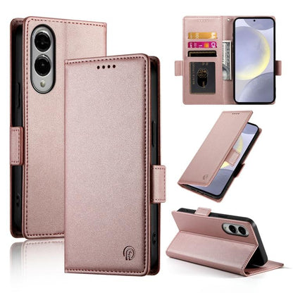 Side Buckle Magnetic Frosted Leather Phone Case, For Samsung Galaxy S25 Edge 5G, For Samsung Galaxy S25 5G, For Samsung Galaxy S25+ 5G