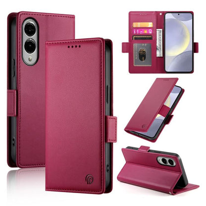 Side Buckle Magnetic Frosted Leather Phone Case, For Samsung Galaxy S25 Edge 5G, For Samsung Galaxy S25 5G, For Samsung Galaxy S25+ 5G