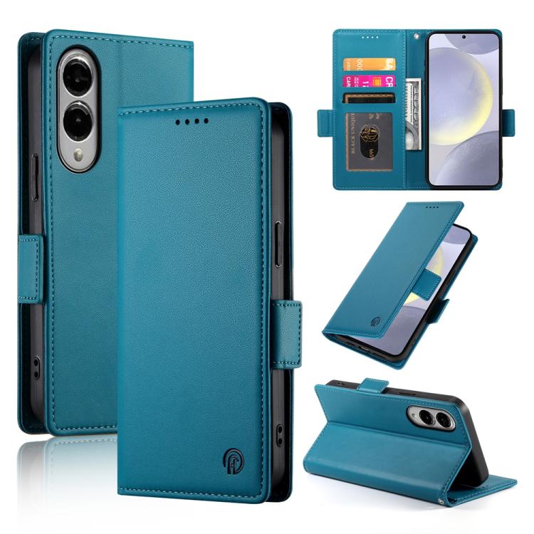 Side Buckle Magnetic Frosted Leather Phone Case, For Samsung Galaxy S25 Edge 5G, For Samsung Galaxy S25 5G, For Samsung Galaxy S25+ 5G