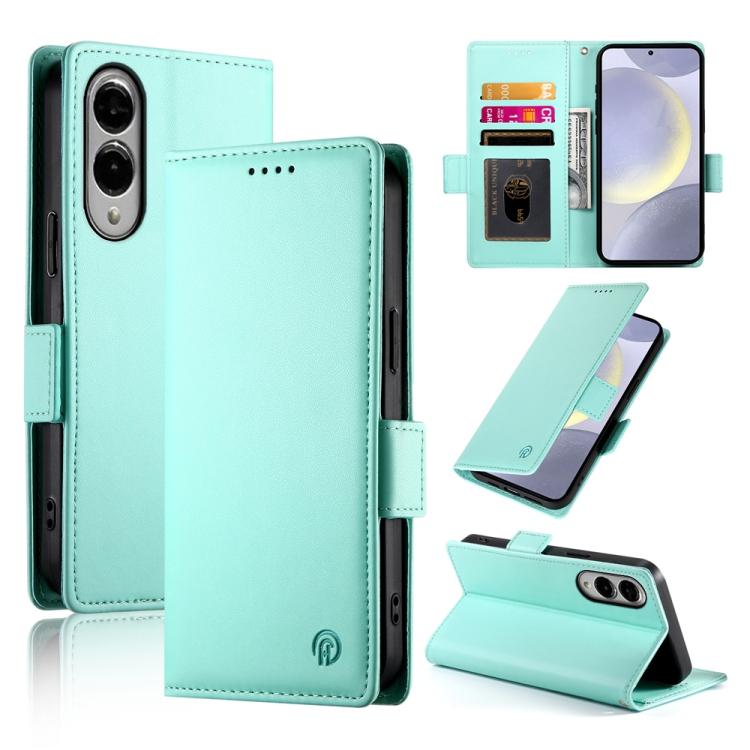 Side Buckle Magnetic Frosted Leather Phone Case, For Samsung Galaxy S25 Edge 5G, For Samsung Galaxy S25 5G, For Samsung Galaxy S25+ 5G