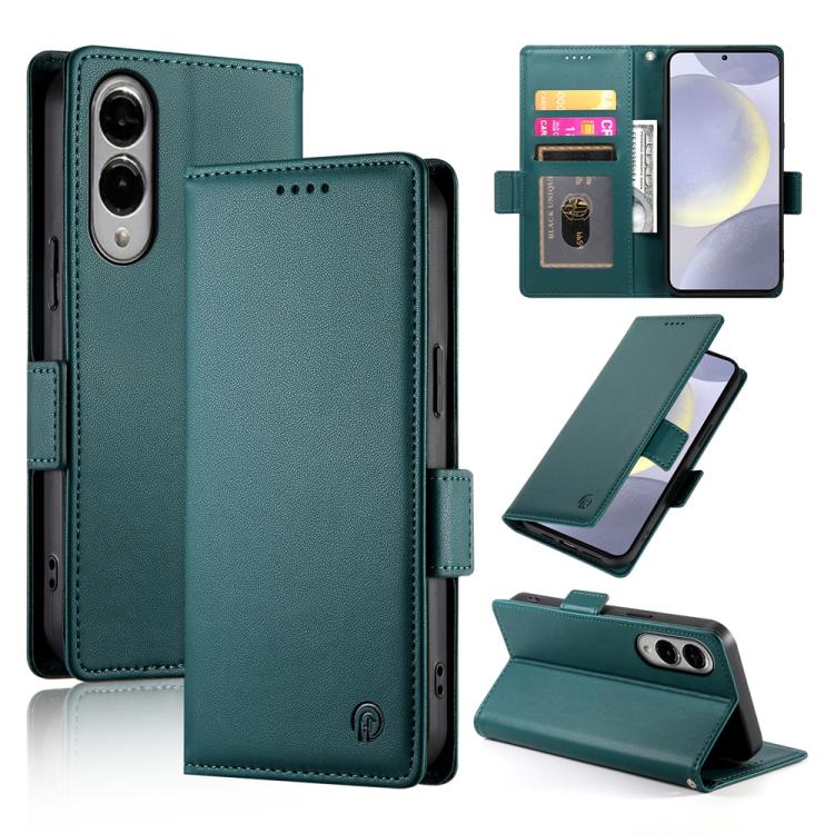 Side Buckle Magnetic Frosted Leather Phone Case, For Samsung Galaxy S26 5G, For Samsung Galaxy S25 FE 5G, For Samsung Galaxy S25 Edge 5G