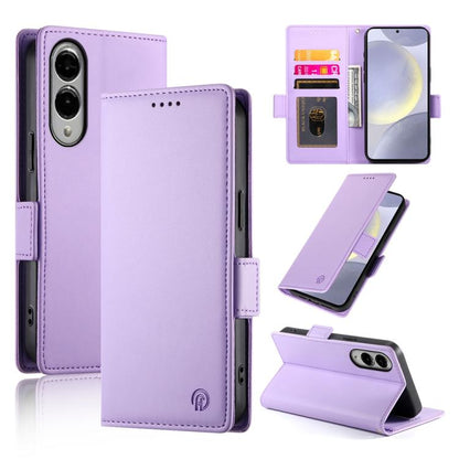 Side Buckle Magnetic Frosted Leather Phone Case, For Samsung Galaxy S25 Edge 5G, For Samsung Galaxy S25 5G, For Samsung Galaxy S25+ 5G
